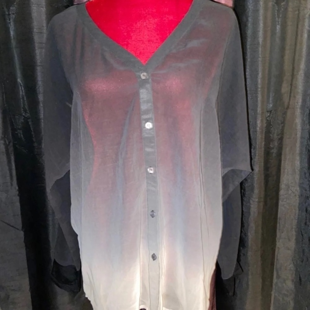 Mesh studded button up